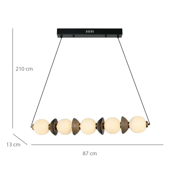 LAMPE DE PLAFOND LED 22W CCT CÉRAMIQUE/VERRE HATHOR