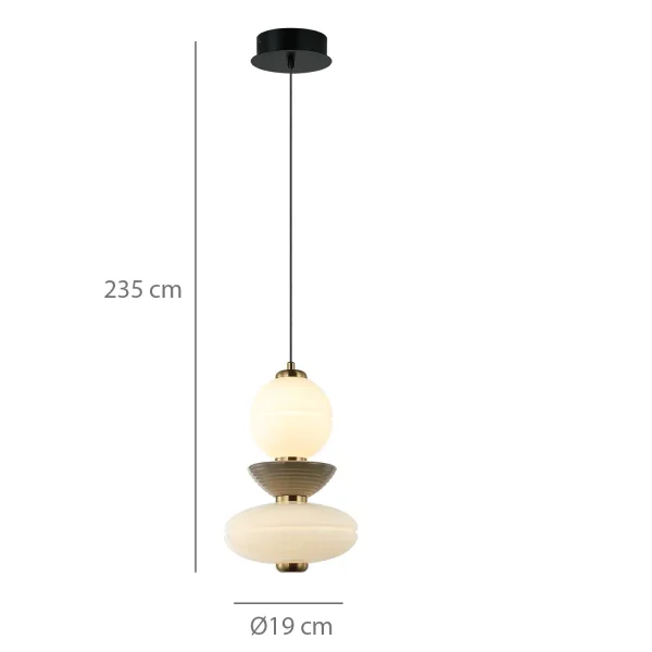 LAMPE DE PLAFOND LED 10W CCT CÉRAMIQUE/VERRE HATHOR
