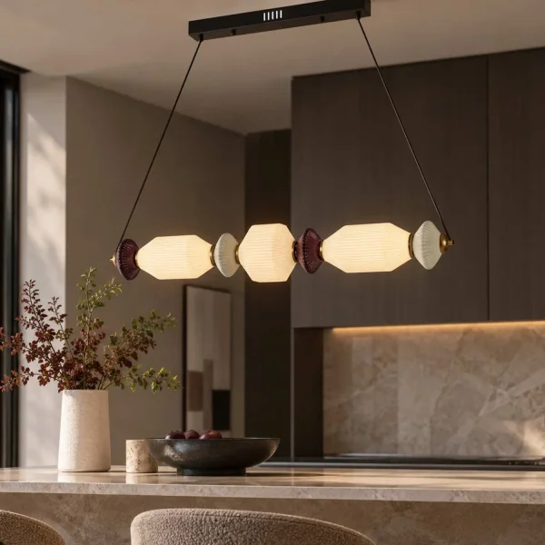 LAMPE DE PLAFOND LED 22W CCT CÉRAMIQUE/VERRE KIYA