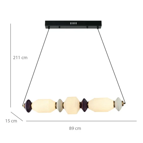 LAMPE DE PLAFOND LED 22W CCT CÉRAMIQUE/VERRE KIYA