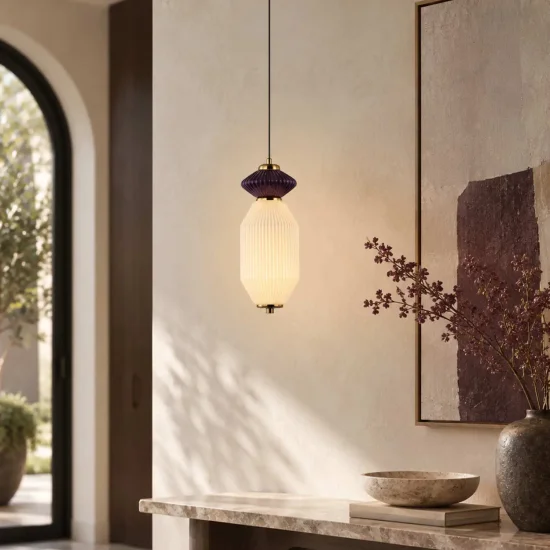 LAMPE DE PLAFOND LED 10W CCT CÉRAMIQUE/VERRE KIYA