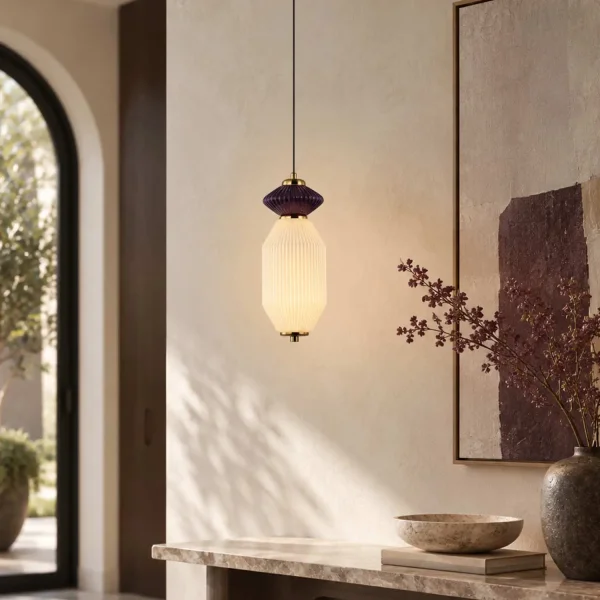 LAMPE DE PLAFOND LED 10W CCT CÉRAMIQUE/VERRE KIYA