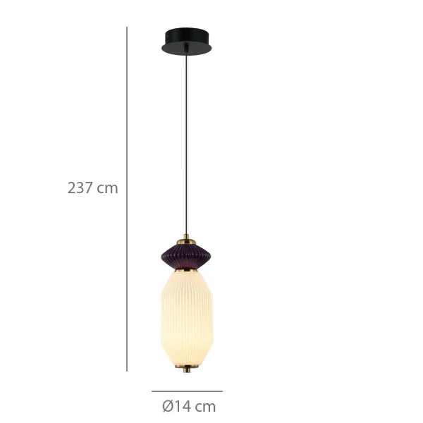 LAMPE DE PLAFOND LED 10W CCT CÉRAMIQUE/VERRE KIYA