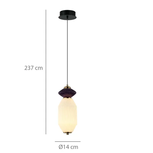 LAMPE DE PLAFOND LED 10W CCT CÉRAMIQUE/VERRE KIYA