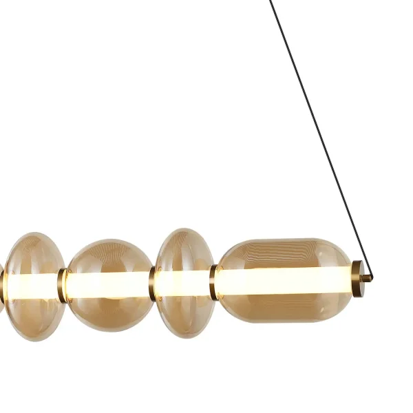 LAMPE DE PLAFOND LED 28W CCT VERRE AMBRÉ SOLENE