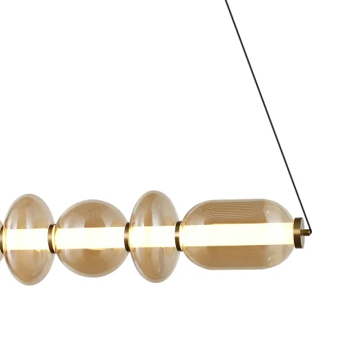 LAMPE DE PLAFOND LED 28W CCT VERRE AMBRÉ SOLENE