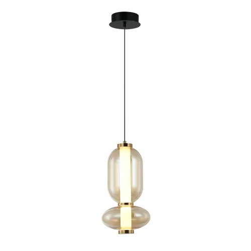 SUSPENSION LED 11W CCT EN VERRE AMBRÉ SOLENE