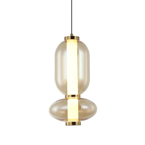 SUSPENSION LED 11W CCT EN VERRE AMBRÉ SOLENE