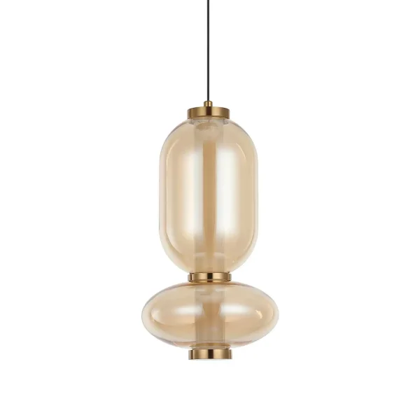 SUSPENSION LED 11W CCT EN VERRE AMBRÉ SOLENE