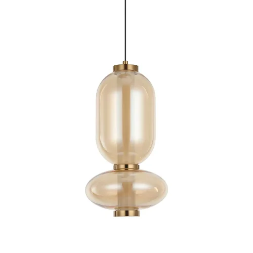 SUSPENSION LED 11W CCT EN VERRE AMBRÉ SOLENE