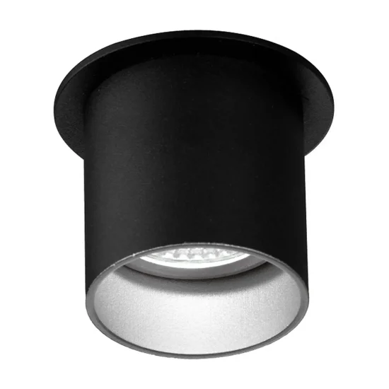 SPOT ENCASTRABLE À OUVERTURE RÉGLABLE NOIR/ARGENT GU10