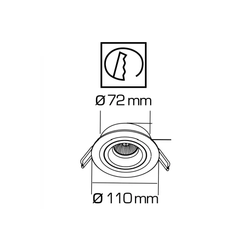 SPOT ENCASTRABLE Ø11CM ALUMINIUM INJECTÉ BLANC GU10