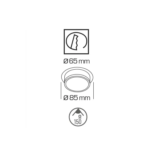 SPOT ENCASTRABLE SALLE DE BAIN LUMIÈRE FRONTALE ET LATÉRALE BLANC GU10