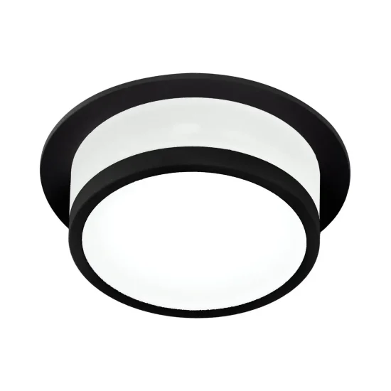SPOT ENCASTRABLE SALLE DE BAIN LUMIÈRE FRONTALE ET LATÉRALE NOIR GU10