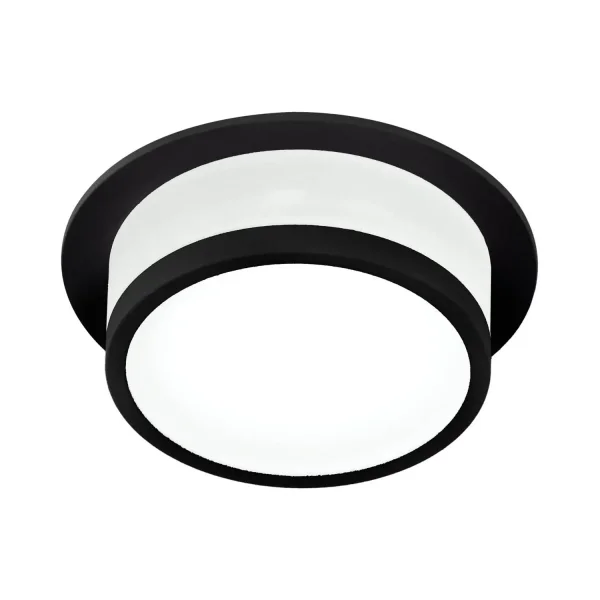 SPOT ENCASTRABLE SALLE DE BAIN LUMIÈRE FRONTALE ET LATÉRALE NOIR GU10