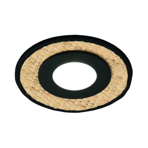 SPOT ENCASTRABLE Ø12CM RAFIA/NOIR GU10