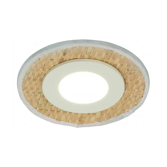 SPOT ENCASTRABLE Ø12CM RAFIA/BLANC GU10