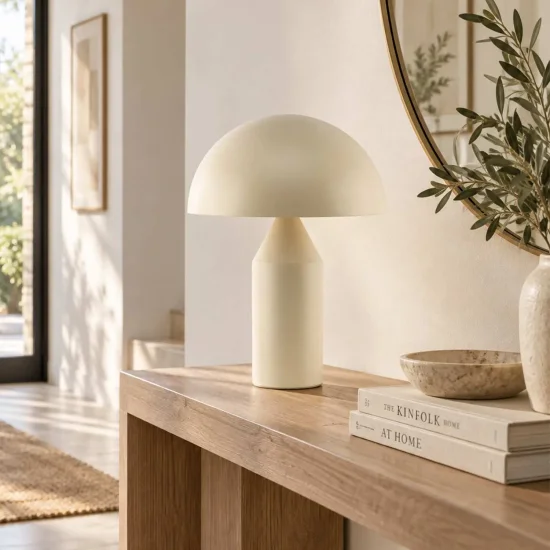 LAMPE DE TABLE 2 LUMIÈRES E27 BEIGE ENOKI