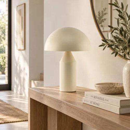 LAMPE DE TABLE 2 LUMIÈRES E27 BEIGE ENOKI