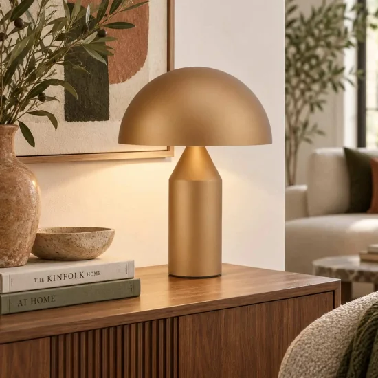LAMPE DE TABLE 2 LUMIÈRES E27 CUIVRÉE ENOKI