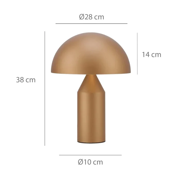 LAMPE DE TABLE 2 LUMIÈRES E27 CUIVRÉE ENOKI