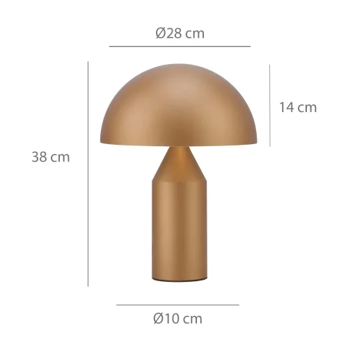 LAMPE DE TABLE 2 LUMIÈRES E27 CUIVRÉE ENOKI