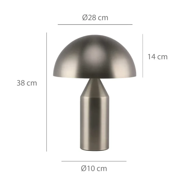 LAMPE DE TABLE 2 LUMIÈRES E27 NICKEL MAT ENOKI
