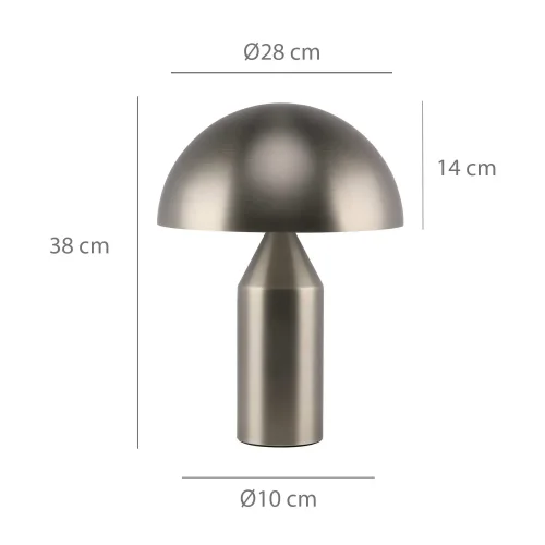 LAMPE DE TABLE 2 LUMIÈRES E27 NICKEL MAT ENOKI