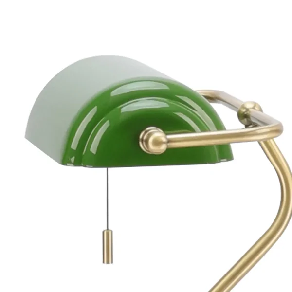 LAMPE DE BANQUIER E27 VERT BRILLANT