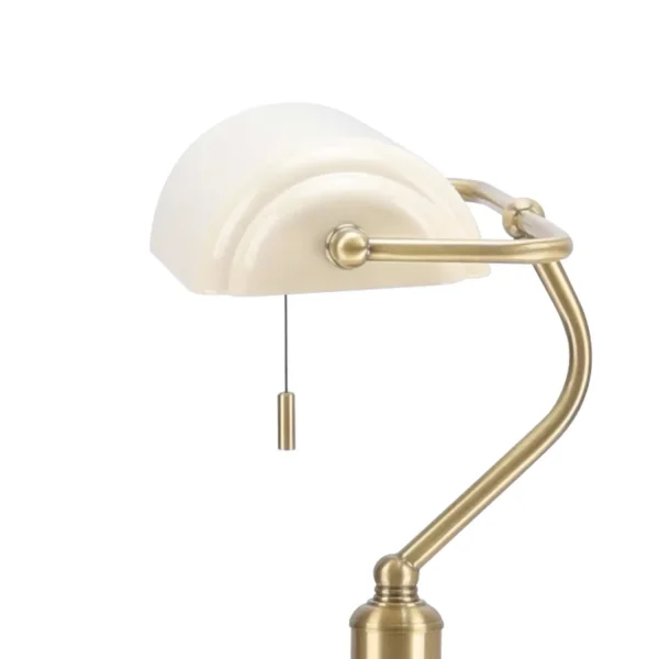LAMPE DE BANQUIER E27 BEIGE BRILLANT