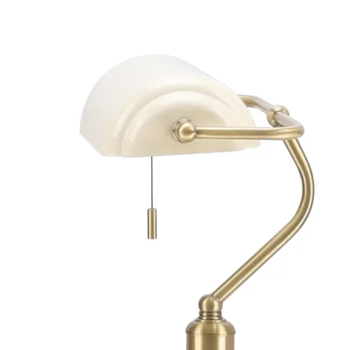 LAMPE DE BANQUIER E27 BEIGE BRILLANT