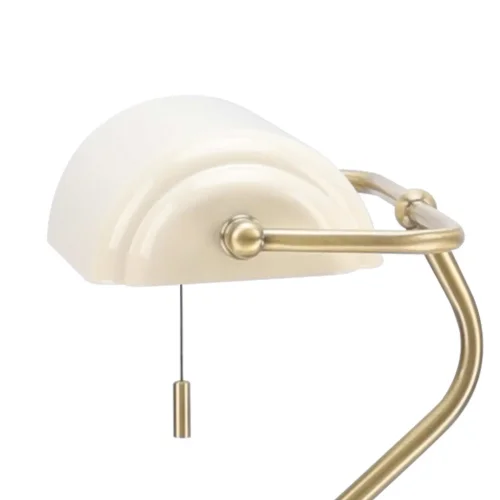 LAMPE DE BANQUIER E27 BEIGE BRILLANT