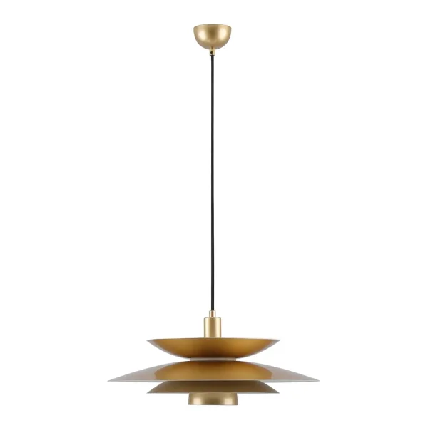 LAMPE DE PLAFOND 1 LUMIÈRE E27 DORÉE Ø48 CM ORNELLA