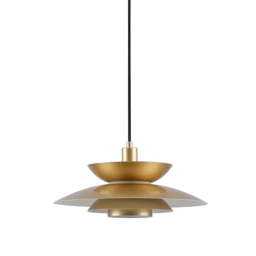 LAMPE DE PLAFOND 1 LUMIÈRE E27 DORÉE Ø38 CM ORNELLA
