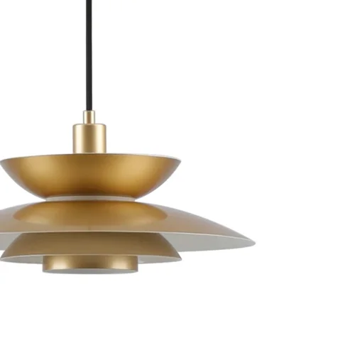LAMPE DE PLAFOND 1 LUMIÈRE E27 DORÉE Ø38 CM ORNELLA
