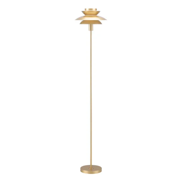 LAMPE SUR PIED 1 LUMIÈRE E27 DORÉE Ø30 CM ORNELLA