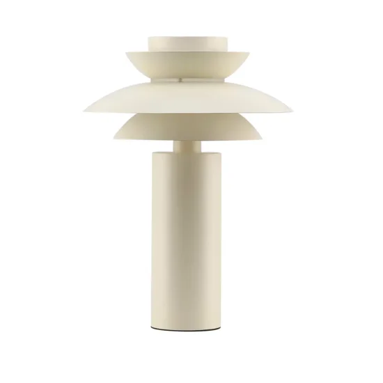 LAMPE DE TABLE 1 LUMIÈRE E27 BEIGE Ø30 CM ORNELLA 2