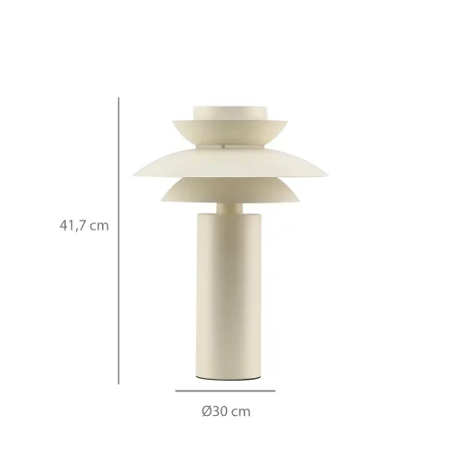 LAMPE DE TABLE 1 LUMIÈRE E27 BEIGE Ø30 CM ORNELLA