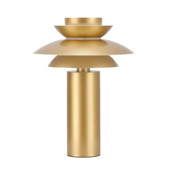 LAMPE DE TABLE 1 LUMIÈRE E27 DORÉE Ø30 CM ORNELLA 2