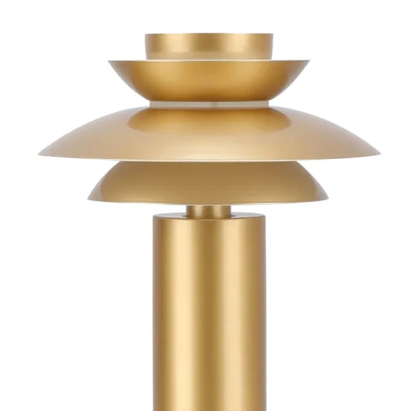 LAMPE DE TABLE 1 LUMIÈRE E27 DORÉE Ø30 CM ORNELLA