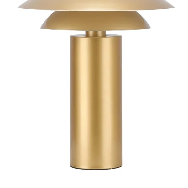 LAMPE DE TABLE 1 LUMIÈRE E27 DORÉE Ø30 CM ORNELLA