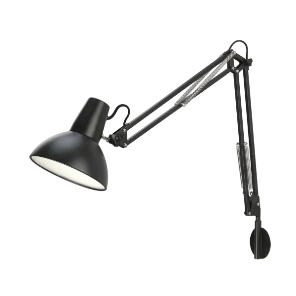 LAMPE MULTIFONCTION DE TABLE, MURALE ET À PINCE EN ACIER NOIR