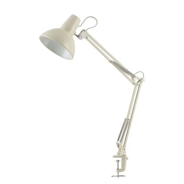 LAMPE MULTIFONCTION DE TABLE, MURALE ET À PINCE EN ACIER BLANC