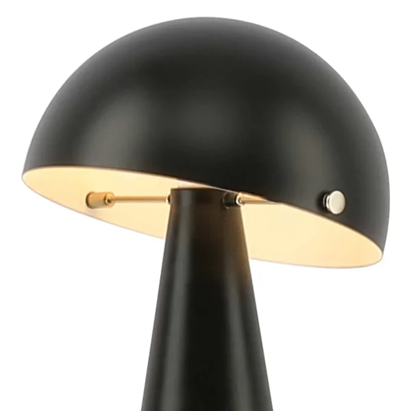 LAMPE DE TABLE EN ACIER NOIR PEINT E27 CHANTERELLE