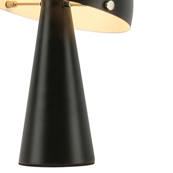 LAMPE DE TABLE EN ACIER NOIR PEINT E27 CHANTERELLE