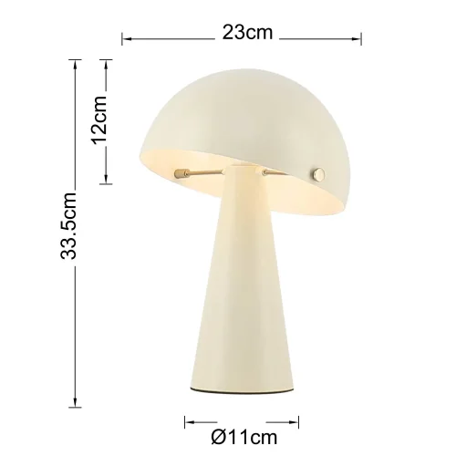 LAMPE DE TABLE EN ACIER PEINT BEIGE E27 CHANTERELLE