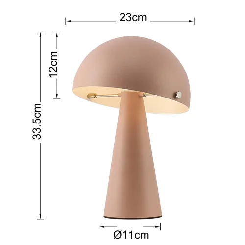 LAMPE DE TABLE EN ACIER PEINT ROSE MAT E27 CHANTERELLE