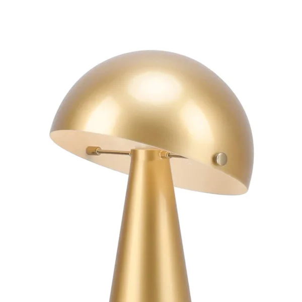 LAMPE DE TABLE EN ACIER PEINT DORÉ E27 CHANTERELLE