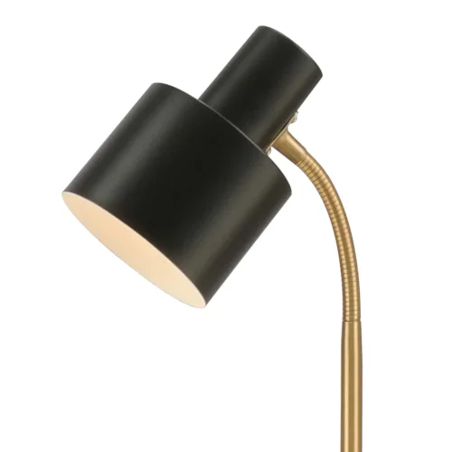 LAMPE DE TABLE E27 NOIRE ET DORÉE GEMMA