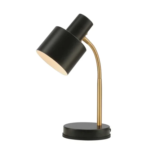 LAMPE DE TABLE E27 NOIRE ET DORÉE GEMMA